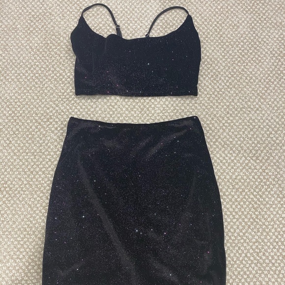 sparkly two piece bodycon dress - Picture 1 of 1